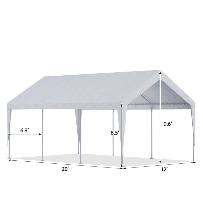 Heavy-Duty Carport Replacement Canopy, Rainproof & UV-Resistant, Canopy Only (Frame Not Included), Ideal for Cars
