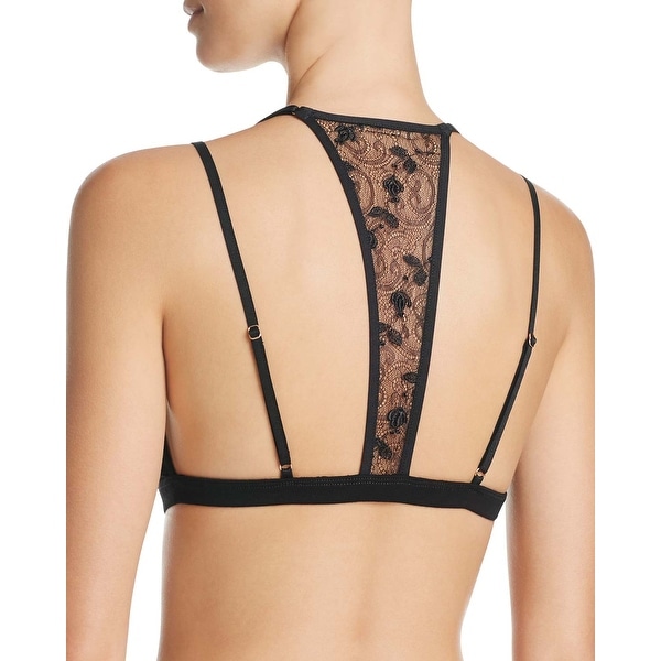 black racerback bralette