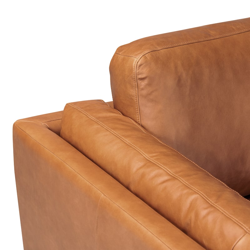 Poly & Bark Cadiz 90.5" Sofa in Saddle Tan - Full Grain Genuine Italian Leather