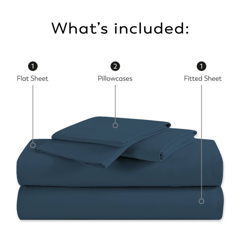 Purity Home 300-Thread Count Ultra-Soft & Silky Cotton Rayon Sheet Set