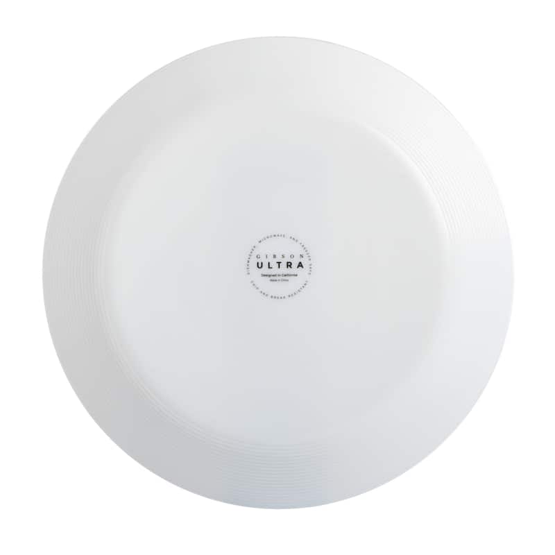 Gibson Home Ultra Round 18-Piece Dinnerware Set, Opal Glass