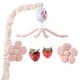 preview thumbnail 1 of 5, Bedtime Originals Flower Power Strawberry Musical Baby Crib Mobile Soother Toy