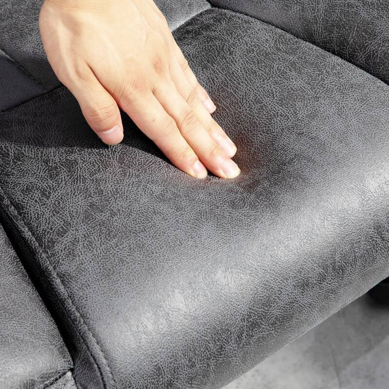 Ergonomic Chair Upholstered Chair with Flip Up Armrests, Executive Office Chair Swivel Reclining Chair