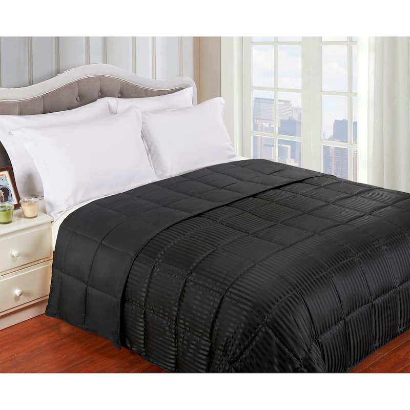 Superior All-season Reversible Hypoallergenic Down Alternative Blanket - Twin XL - Black