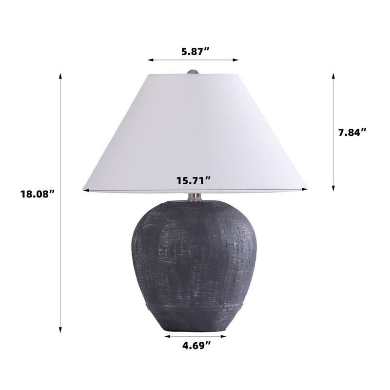 Global Accent Ceramic Table Lamp with Linen Shade