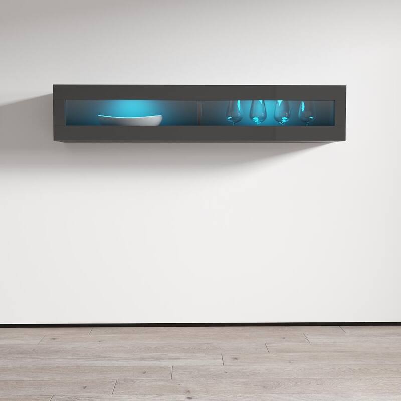 Strick & Bolton Hadi Wall-mounted Media Cabinet - Gray