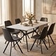 preview thumbnail 23 of 131, Elega Modern Sintered Stone Dining Table Modern Trestle Base Powder-Coated Steel Frame Kitchen Table - 47"-71"