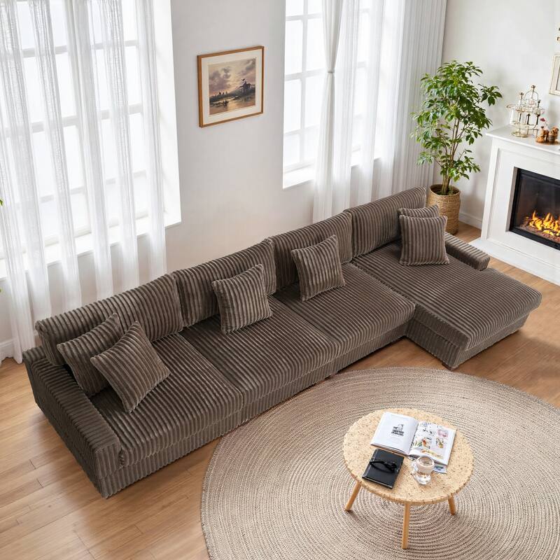 Anne 150" W Oversized Upholstered Modular Sectional Sofa