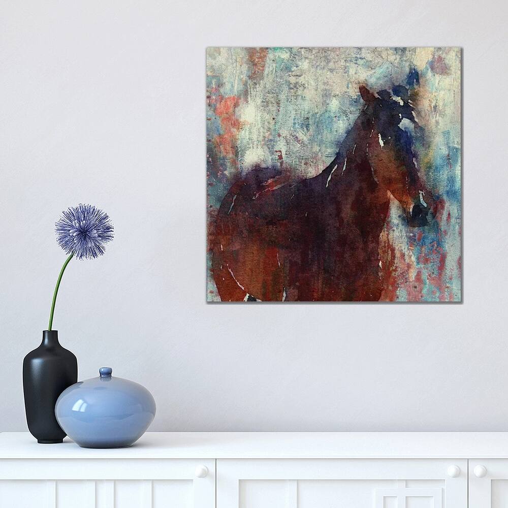 iCanvas "Wild Brown Horse" by Irena Orlov Canvas Print