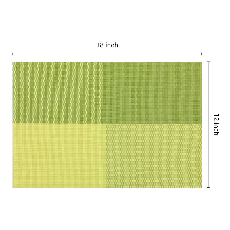 PVC Placemats Set of 8, Placemats for Kitchen Dining Table Decor Washable Heat Resistant Table Placemats Wipeable Place Mat