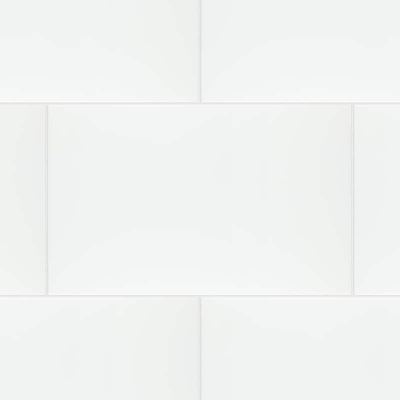 Merola Tile More Plain Matte White 9-7/8" x 15-3/4" Ceramic Wall Tile