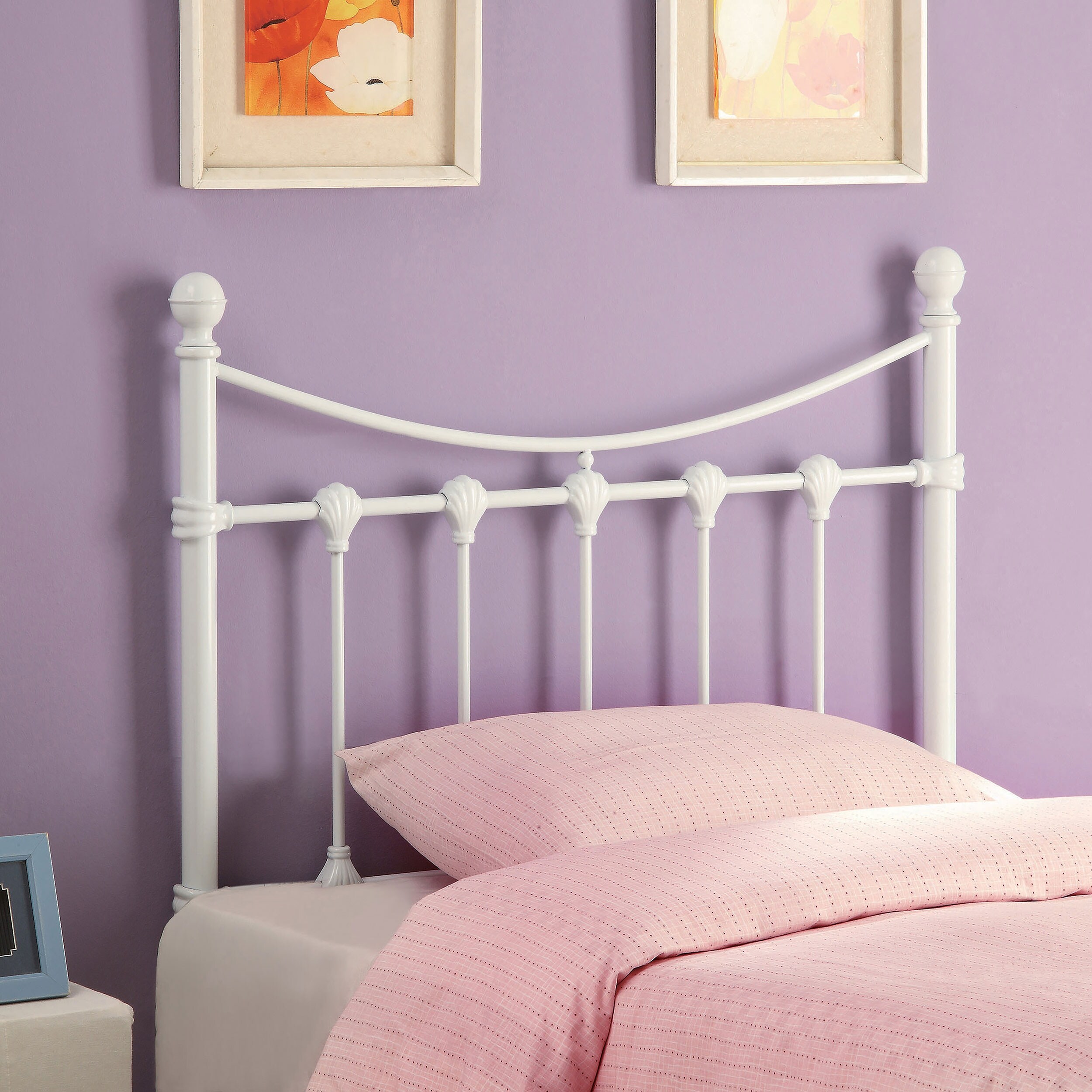 Marie Metal Twin Open Frame Headboard White - Bed Bath & Beyond