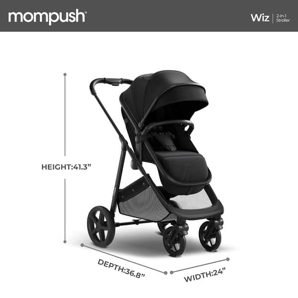 dimension image slide 4 of 5, Mompush Wiz Baby Stroller