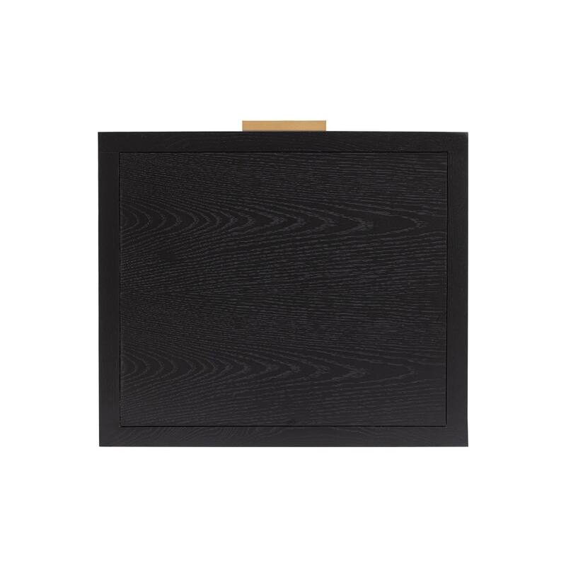 Cane Rattan Filing Cabinet, Black/ Beige