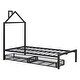 preview thumbnail 37 of 42, Twin Size House Shaped Metal Platform Bed with Drawers