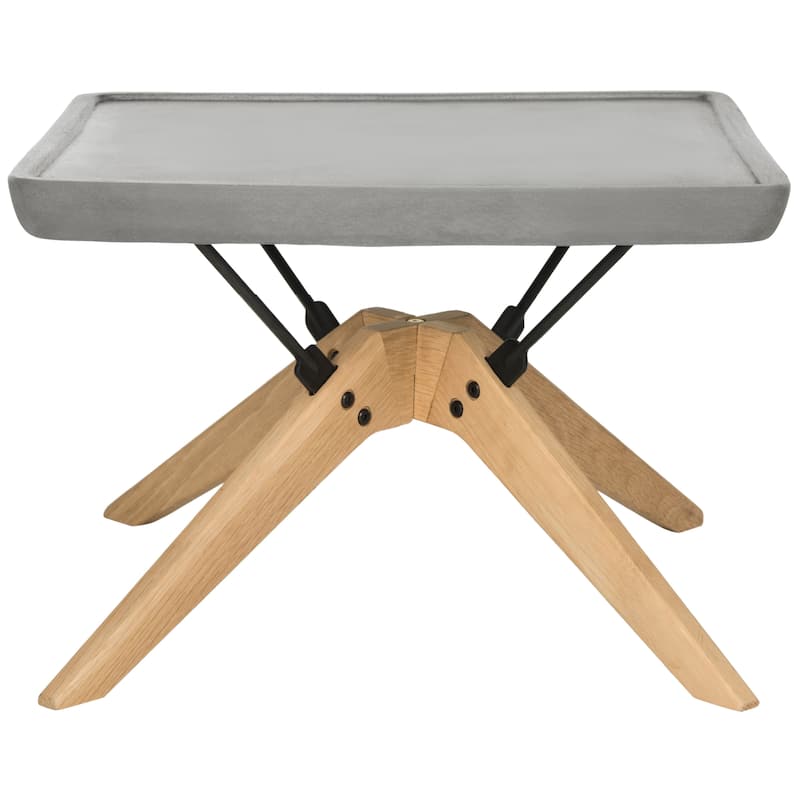 SAFAVIEH Outdoor Living Delartin Modern Dark Grey Coffee Table - 22"W x 22"D x 15"H