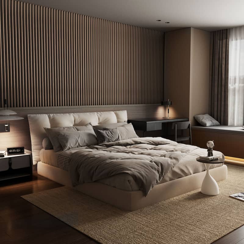 47.3" x 23.6" Half Round Slat Acoustic Wall Panels for Ceiling and Wall Decor, 4-Pack (31 sq ft)