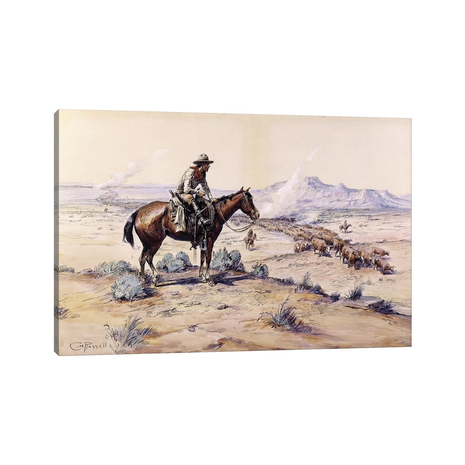 iCanvas "The Trail Boss" by Charles Marion Russell Canvas Print