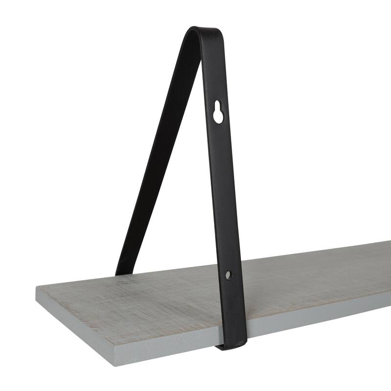 Kate and Laurel Soloman Wood 2 Piece Shelves with Metal Brackets