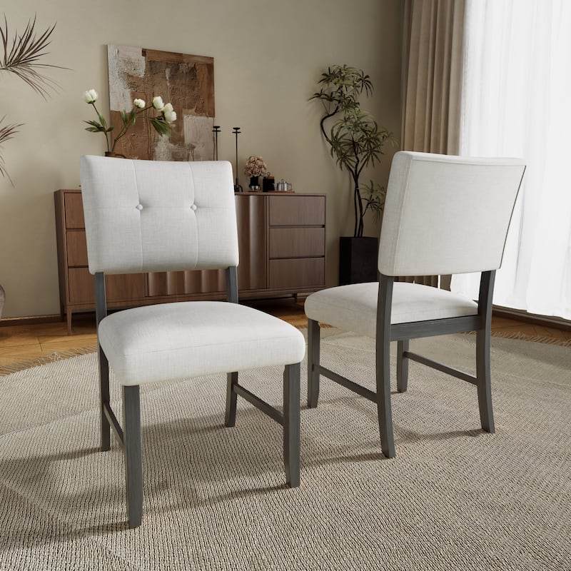 Wooden Dining Chairs Set Of 4,Kitchen Side Chairs,Farmhouse Dining Room Chair With Solid Wood Legs And Padded Seat