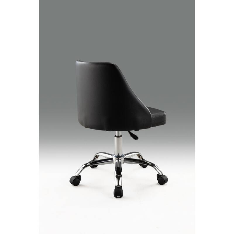 office chair with chrome base - Black/Silver