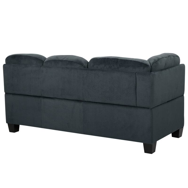 Charcoal Fabric Sofa, 102x71x36 inches, 171 lbs, Modern Design
