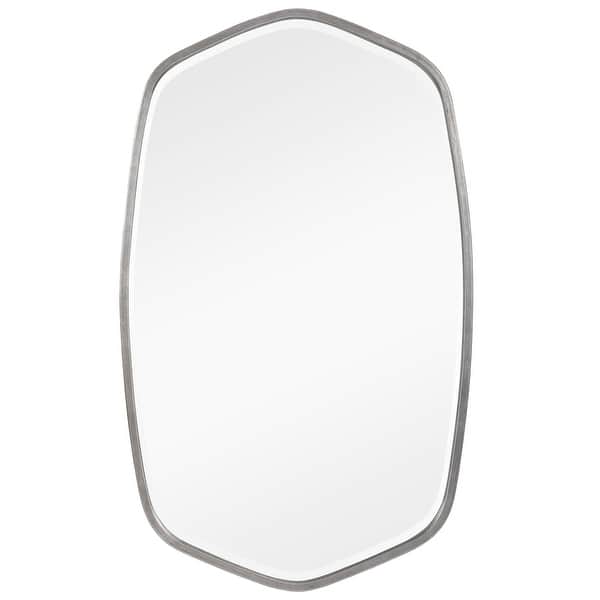 slide 2 of 11, Uttermost Duronia 37" x 23" Framed Bathroom Mirror Brushed Silver