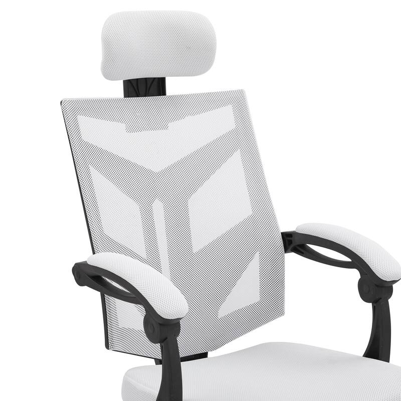 Adjustable Ergonomic Office Chair with Headrest Ergonomic Desk Chair High Back Mesh Office Chairs with Lumbar Support and Wheels