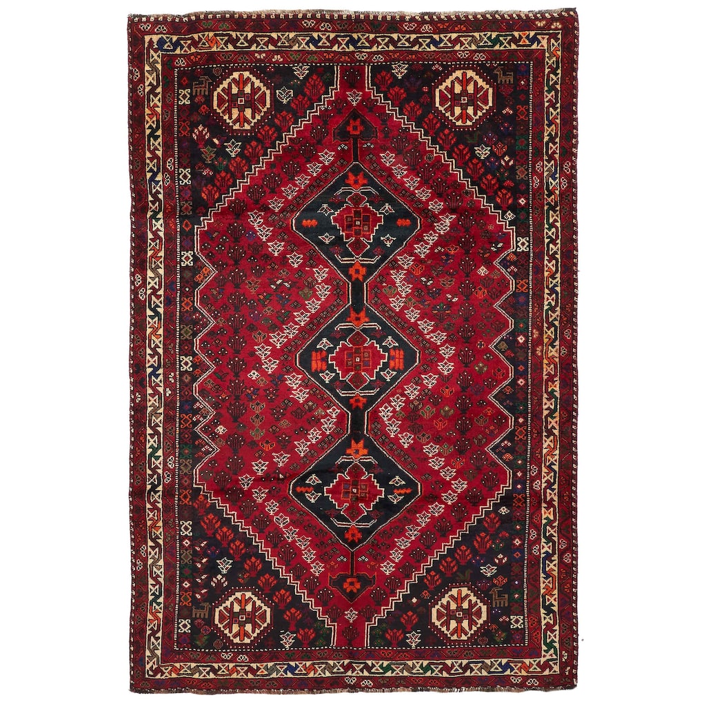 ECARPETGALLERY Hand-knotted Andelz Light Red Wool Rug - 4'1 x 7'3