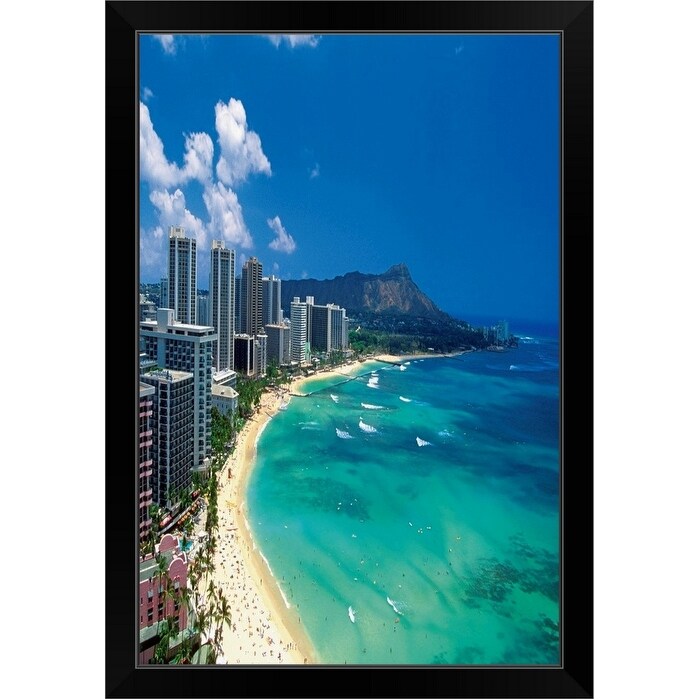 Shop Aerial View Of Waikiki Beach Honolulu Oahu Hawaii Usa