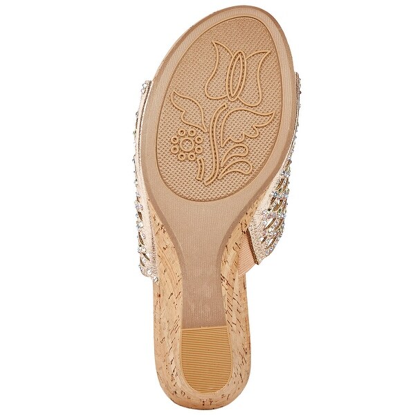 white mountain rose gold sandals
