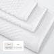 preview thumbnail 110 of 197, Linery & Co. Cotton Diamond Waffle Texture Bath Towels