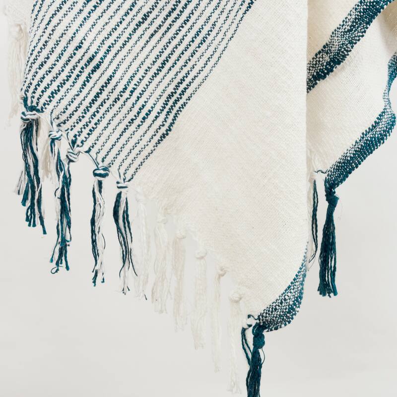 Rizzy Home Boho Stripe Woven Textured Cotton Throw
