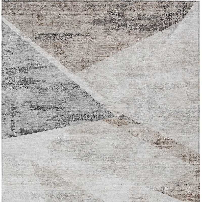 HomeRoots Abstract Transitional Rectangle Outdoor Rug
