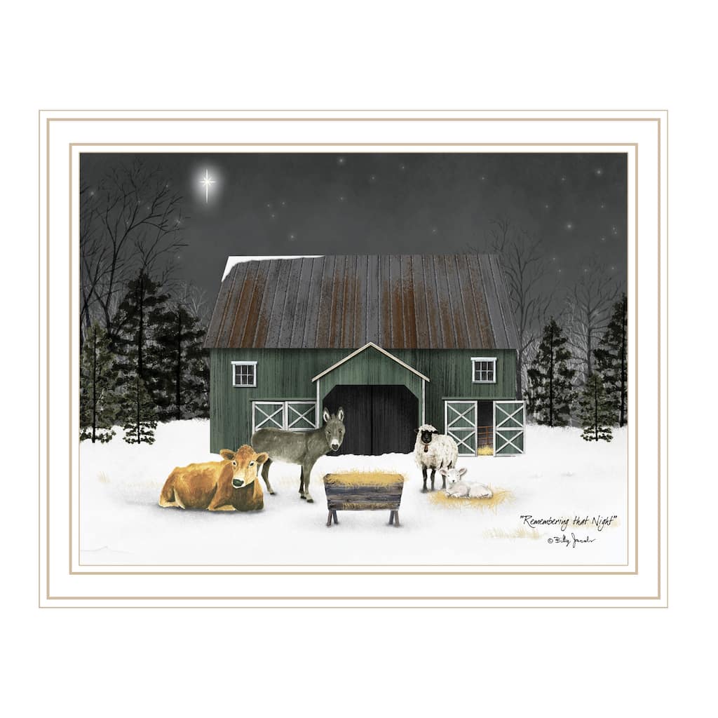 Framed Wall Art - Remembering the Night, White Frame