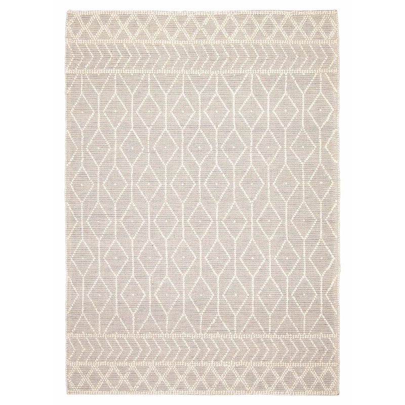 ECARPETGALLERY Braid weave Sienna Grey Wool Rug - 6'0 x 8'5 - Grey - 6'0 x 8'5