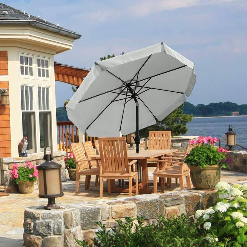 ABCCANOPY 9FT Outdoor Table Market Umbrella Tilt and Crank for Garden