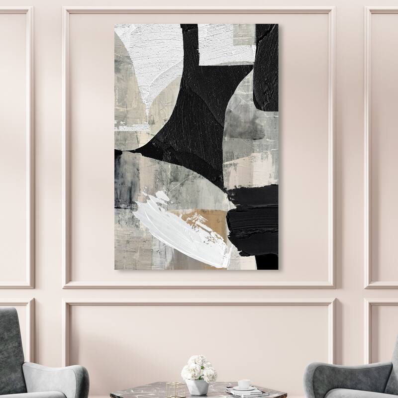 Wynwood Studio Canvas Abstract Living Room Style Black and Modern & Contemporary Wall Art Canvas Print