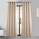 preview thumbnail 1 of 70, Exclusive Fabrics Grommet Blackout Faux Silk Taffeta 108-inch Curtain (1 Panel) 50 X 108 - Antique beige