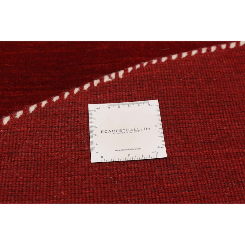 Kashkuli Gabbeh Red Rug 3'11" x 3'11" - 3'11 x 3'11