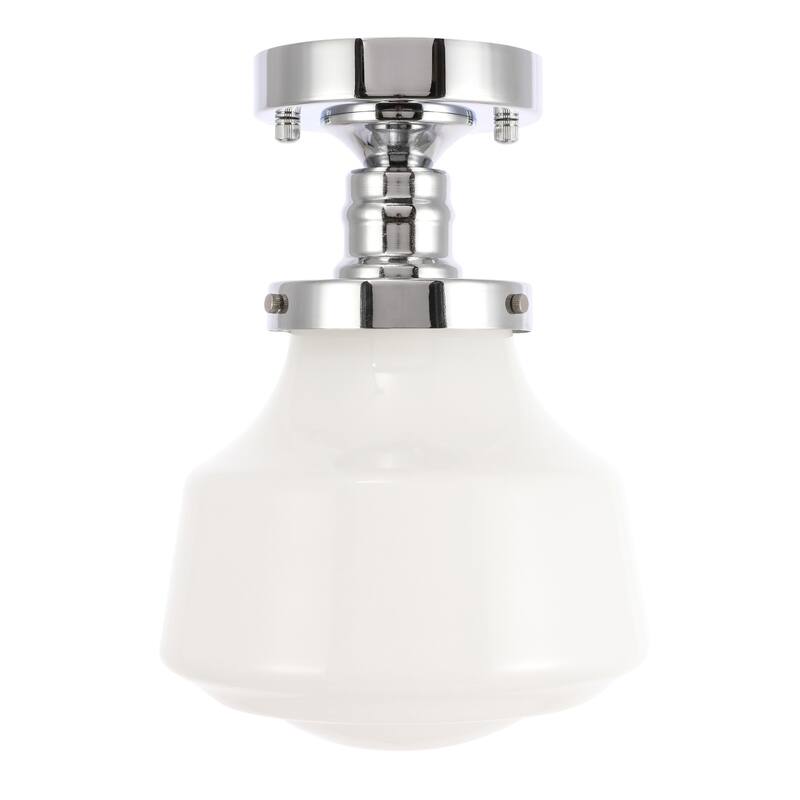 Nyle 1-Light Frosted Glass Flush mount