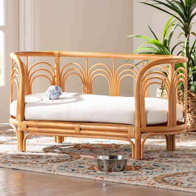 Nariko Bohemian Light Honey Rattan Pet Bed