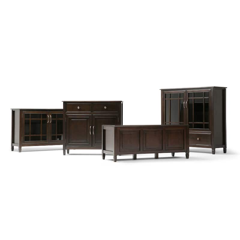 WYNDENHALL Hampshire 40" Wide Solid Wood Traditional Entryway Storage Cabinet - 40"w x 15"d x 36" h