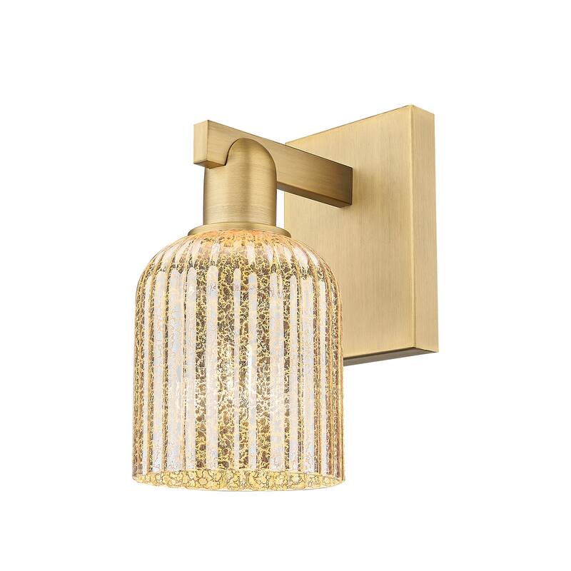 Innovations Lighting 716-1W-11-5 Bridal Veil Sconce Bridal Veil 11" - Brushed Brass / Mercury