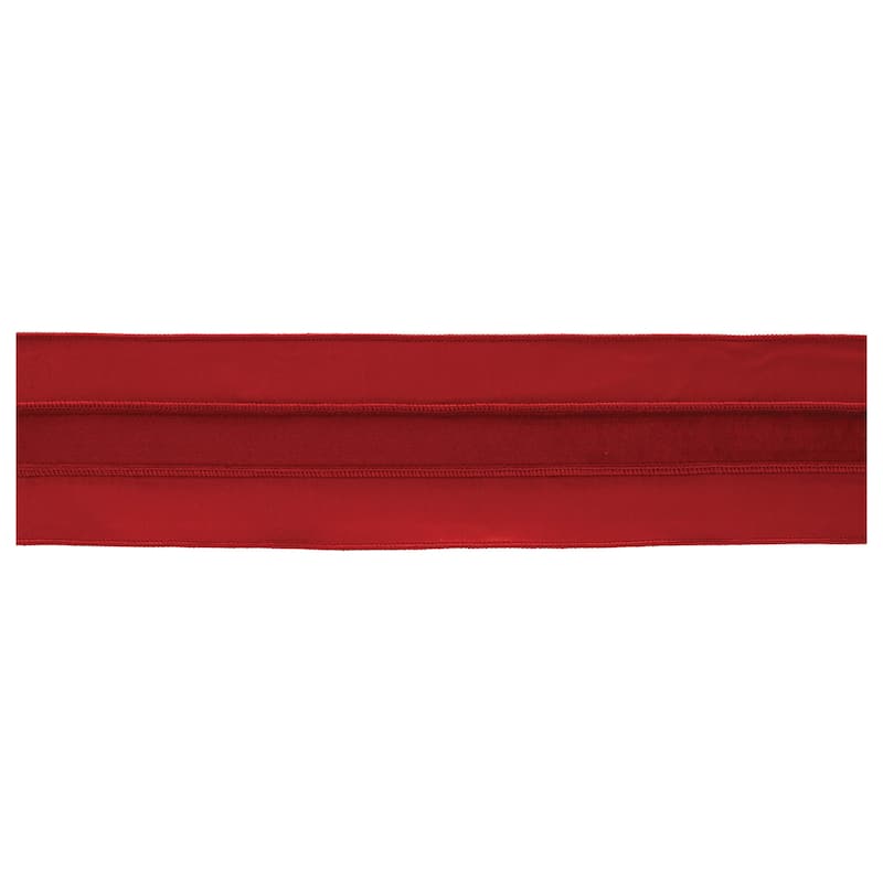 Wired Ribbon 4 Inch x 5 Yards Set of 2 for Gift Wrapping - 180” x 4”x 0.25”