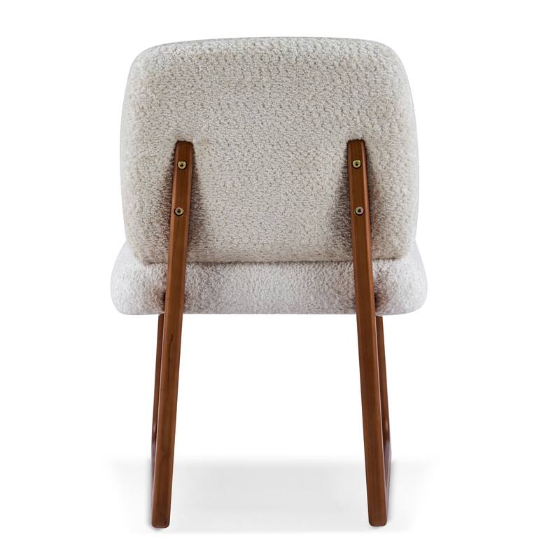 Christopher Knight Home - Modern Upholstered Dining Chair Set with Curved Wooden Legs