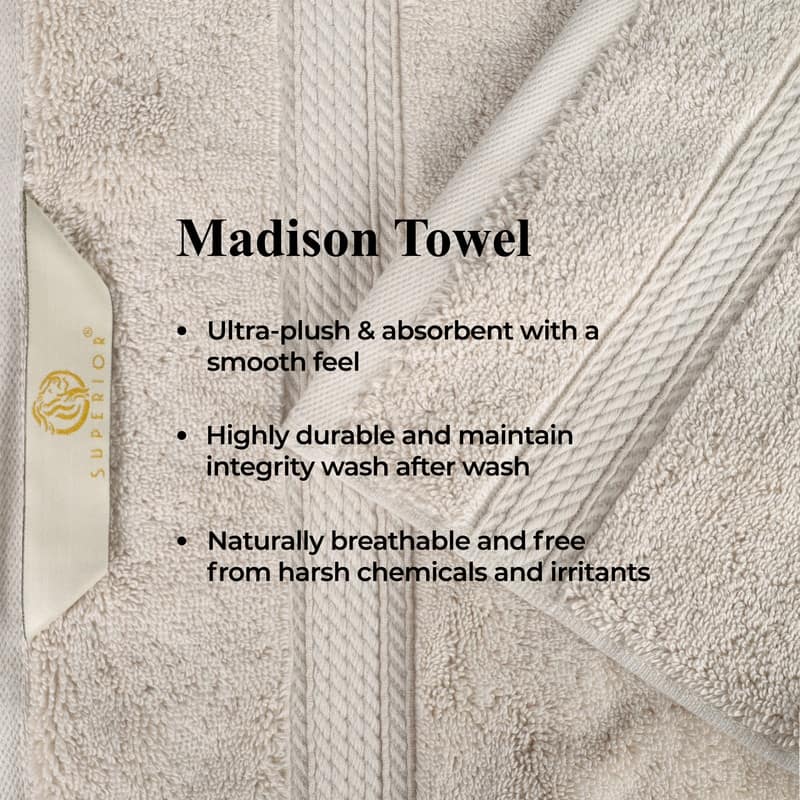 Superior Luxury Egyptian Cotton Bath Towel Set of 4 Ultra Plush, Heavyweight, Absorbent Spa & Hotel Quality Bath Towels Set