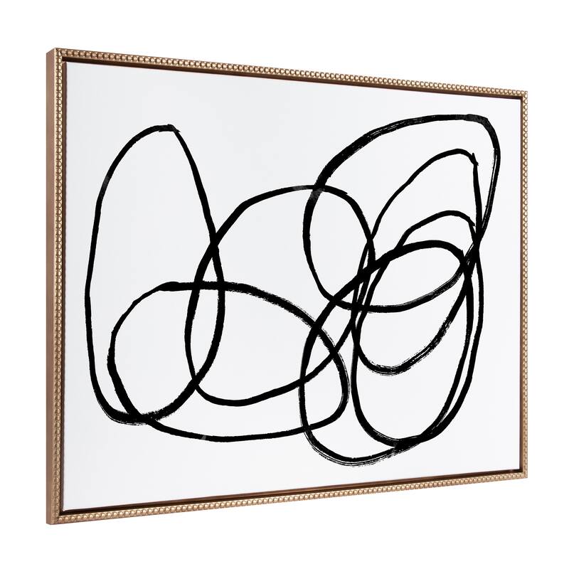 Kate and Laurel Sylvie Beaded Ring of Light Framed Canvas by Nikki Chu - 31.5x41.5