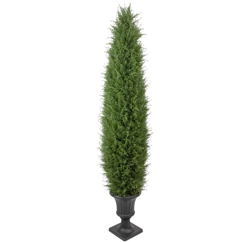 5' Artificial Cedar Pine Arborvitae Tree in Urn Style Pot Unlit - 12