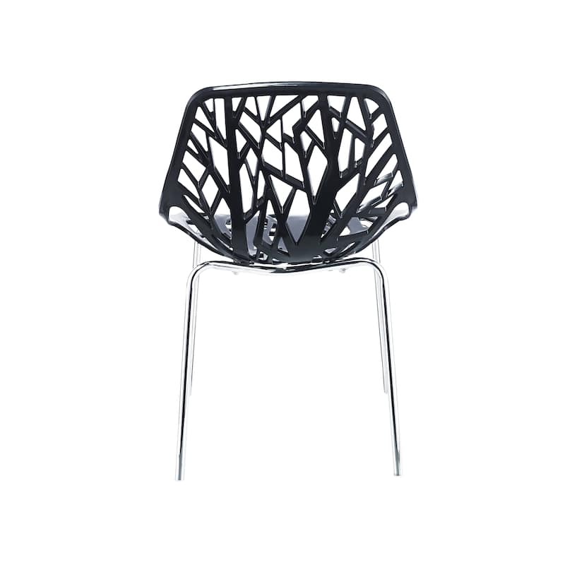 Porthos Home Paola Dining Chairs Set Of 4, Plastic Back, Iron Legs